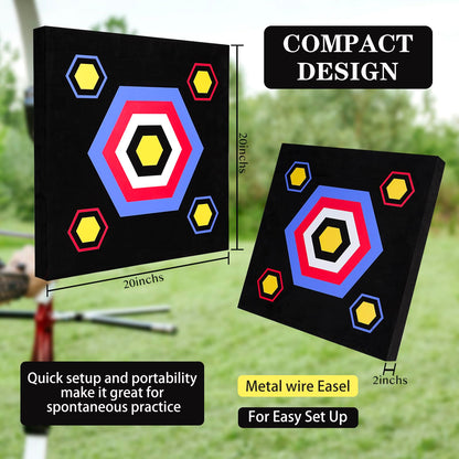LWANO 20'' Archery Targets High-Density EVA Foam Bow Targets for Recurve & Compound Bow Backyard Outdoor Practice Bow & Arrow Training Shooting