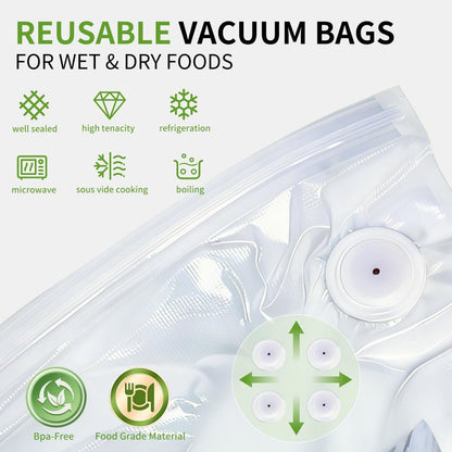 Xinyonxin Handheld Vacuum Sealer Machine with 30 Reusable Bags, Cordless Electric Food Preservation Pump for Meat and Sous Vide, USB Rechargeable Mini Sealing System for Kitchen