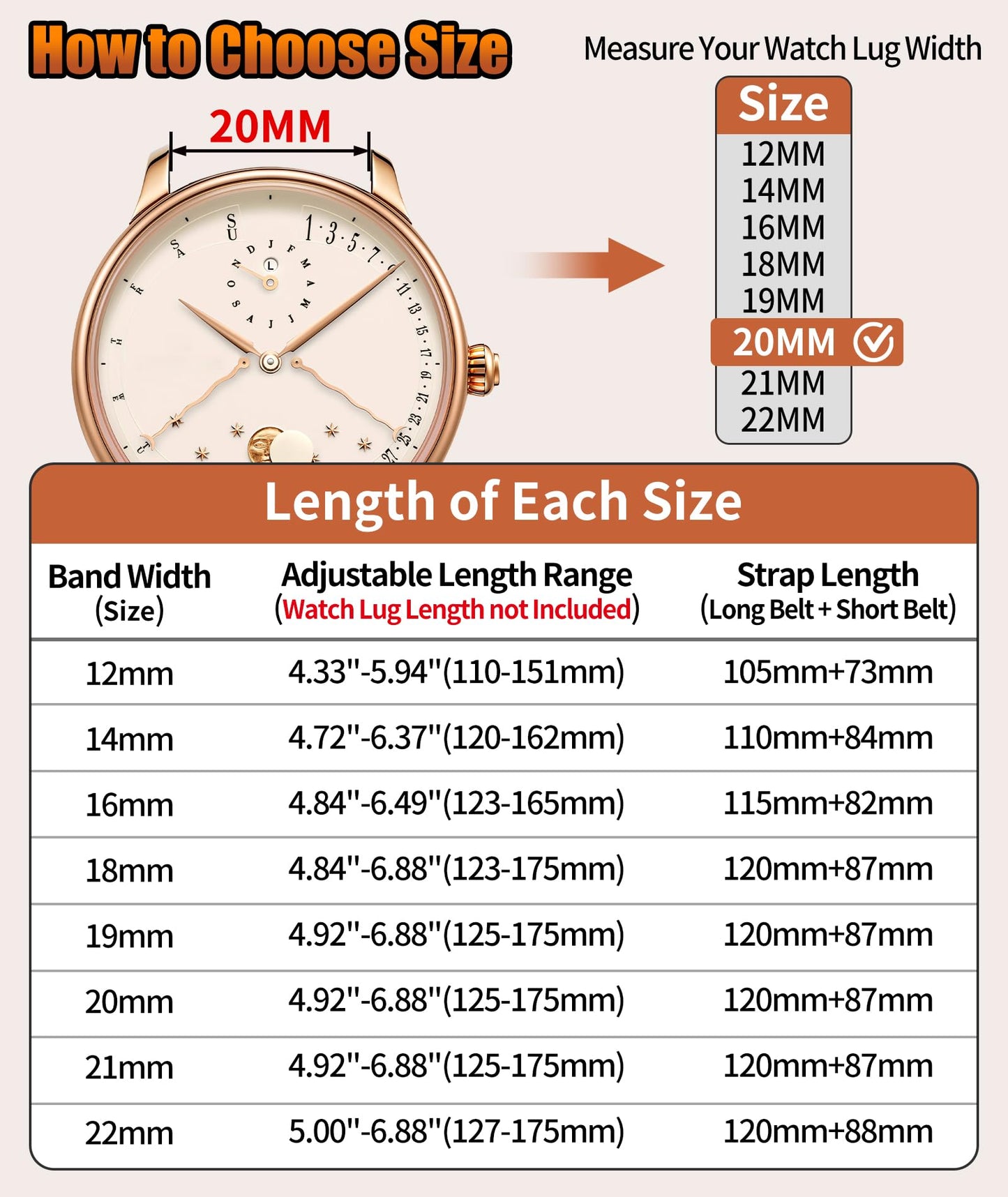 BINLUN Leather Watch Bands Quick Release Premium Calfskin Replacement Watch Strap Multicolors Watchbands for Men Women(20mm,Black)