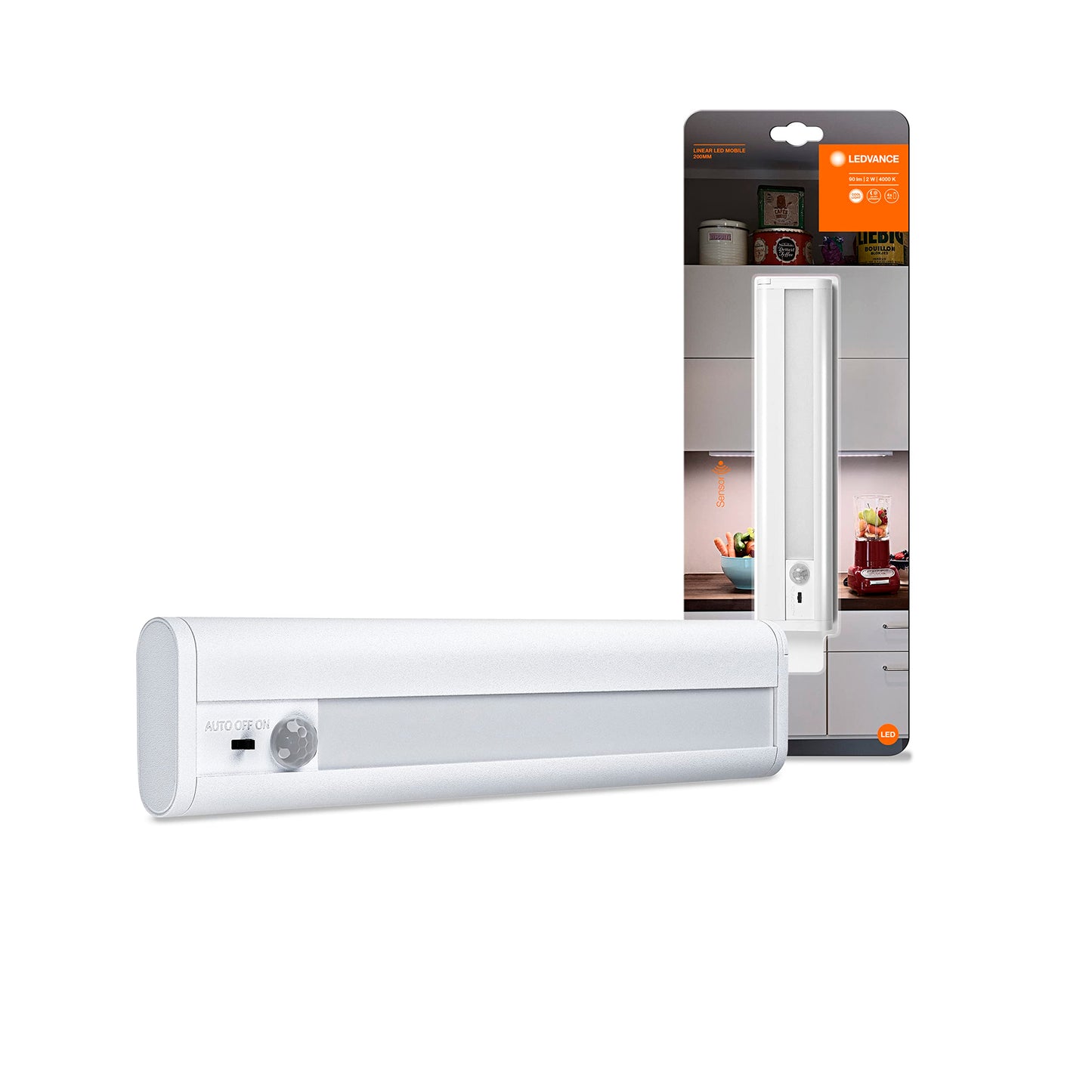 Ledvance LED Battery Operated Light Indoor Motion Sensor Day Night Sensor Cool White 214.0mm x 48.0mm x 18.0mm Linear LED Mobile