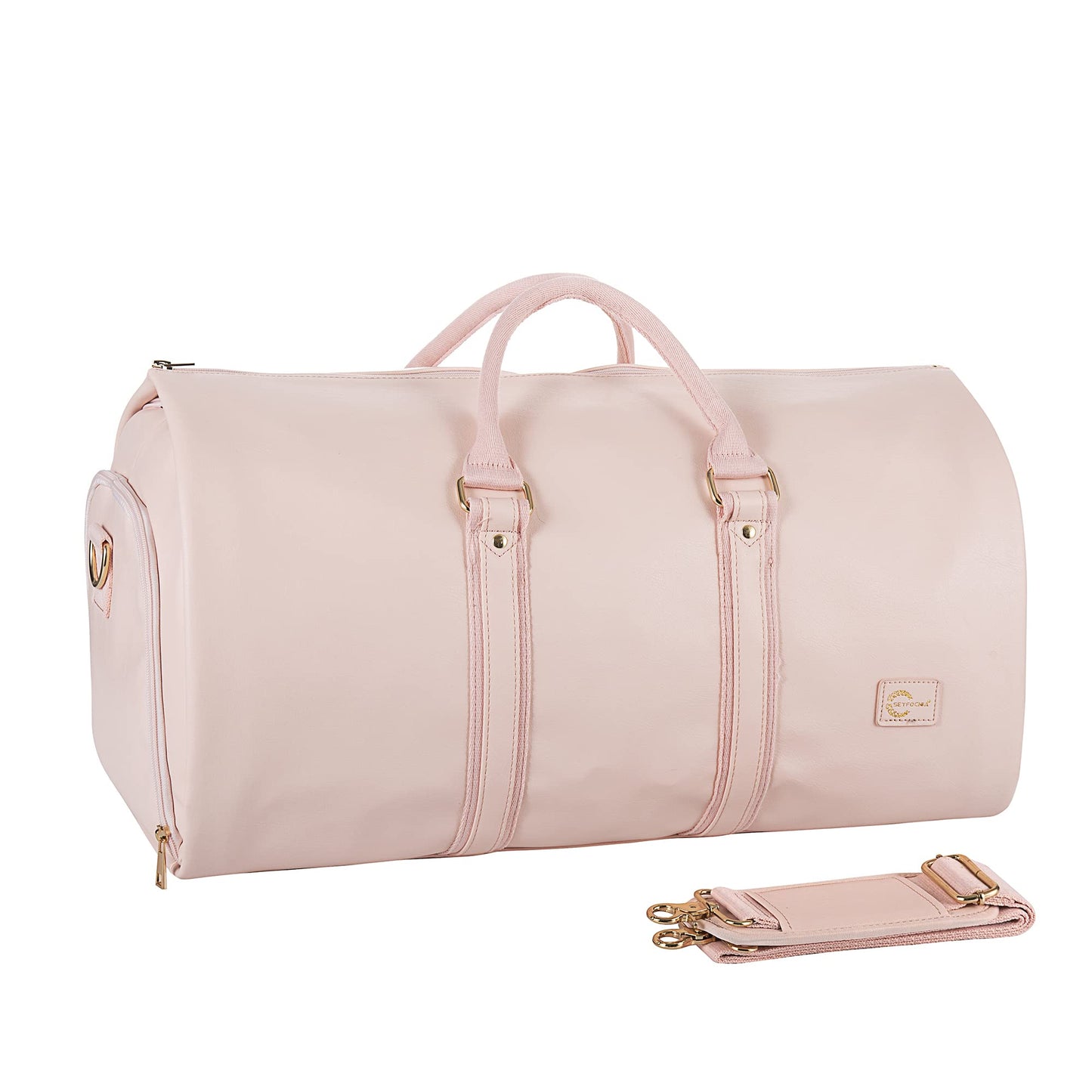 seyfocnia Convertible Carry on Garment Bag for Women, Garment Bags for Travel with Shoe Pouch 2 in 1 Hanging Suitcase Suit Bag for Women Travel Duffle Bag Garment Bag