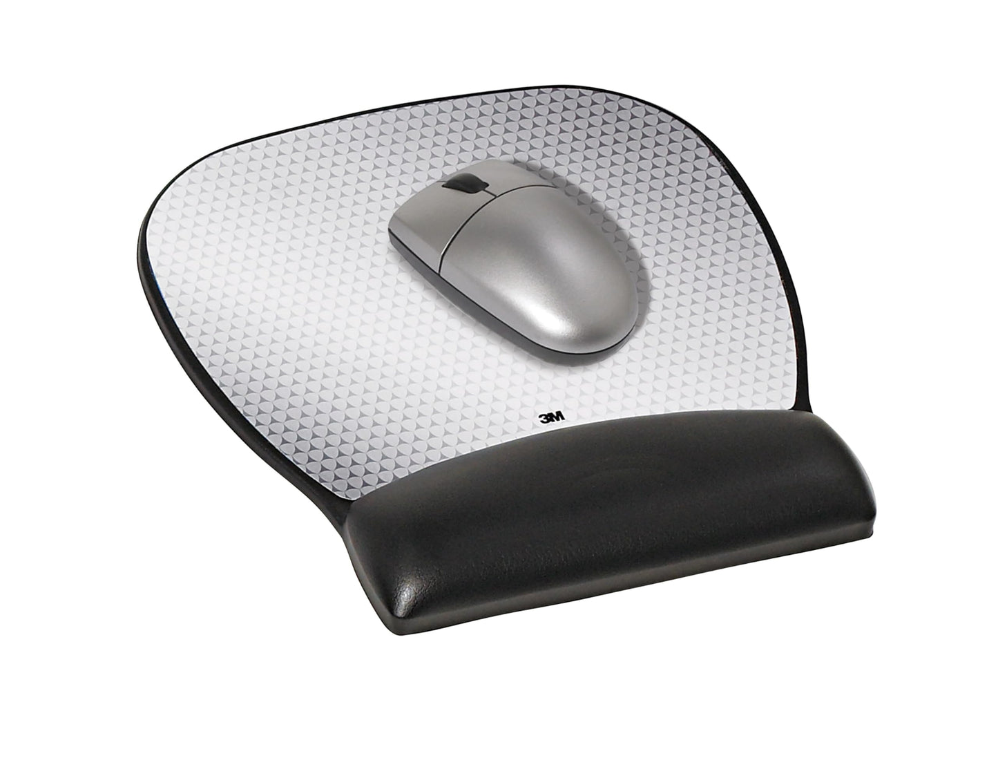 3M Precise Mouse Pad with Wrist Rest, Soothing Comfort with Durable, Easy-to-Clean Leatherette Cover, Optical Mouse Performance, 9.2 in x 8.7 in, Black (MW310LE)