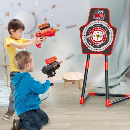 SpringFlower 2-in-1 Active Target Play Set with LED Light-Up Bow & Soft Foam Dart Blasters – Indoor Outdoor Family Game for Kids Ages 5-10, Gift for Boys & Girls