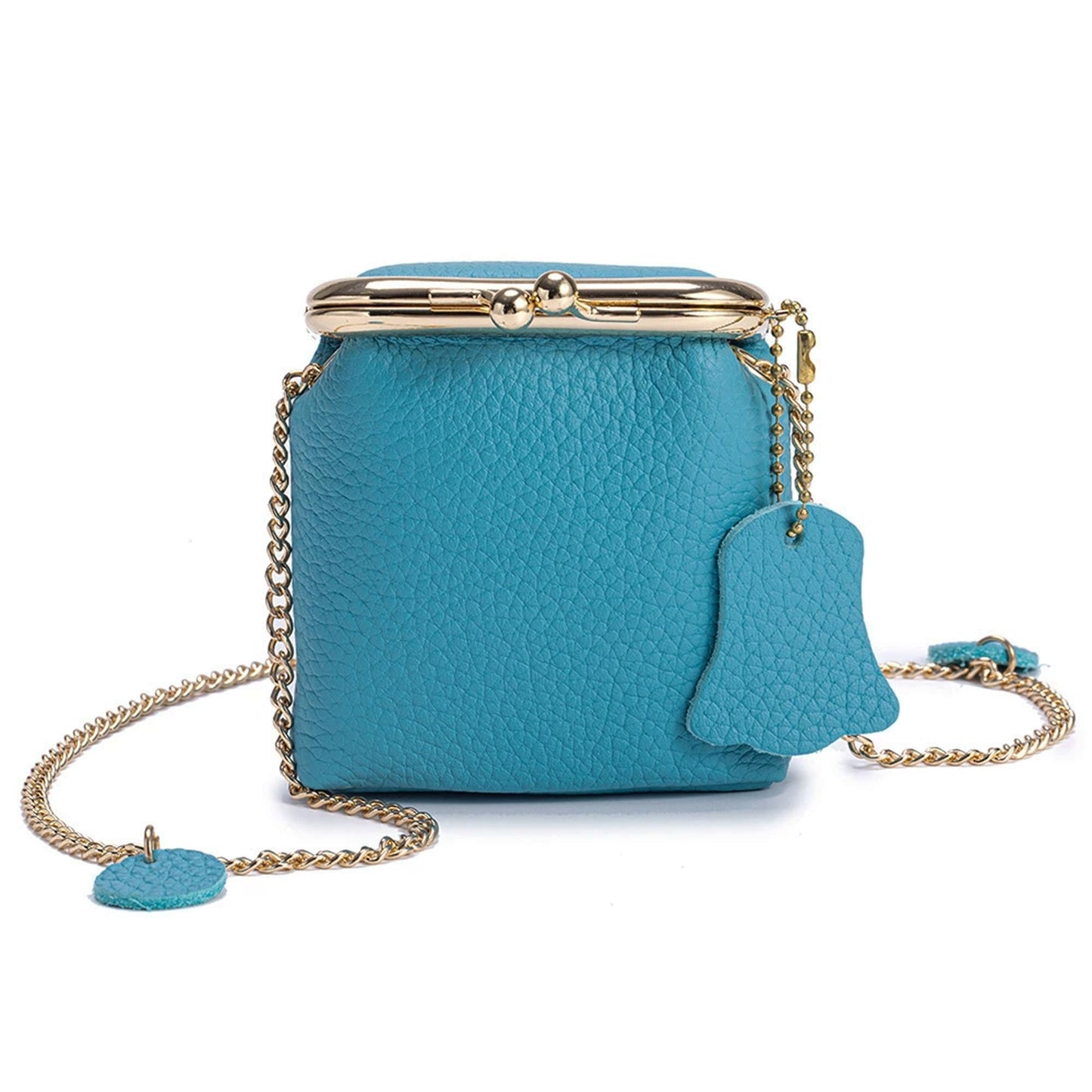 Minimalist Small Coin Purse for Women Cute Mini Chain Crossbody Bags Leather Compact Wallet for Cash Key Lipstick Jewelry (A)