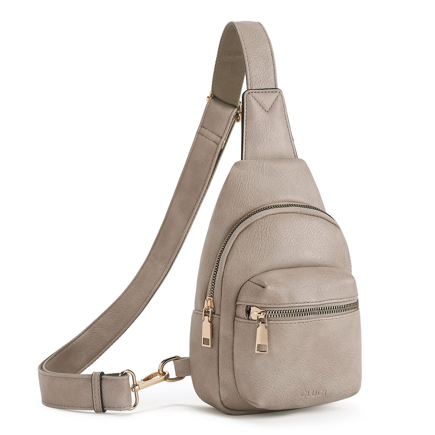 CLUCI Small Sling Bag for Women, Leather Crossbody Fanny Packs Trendy, Women's Chest Bag