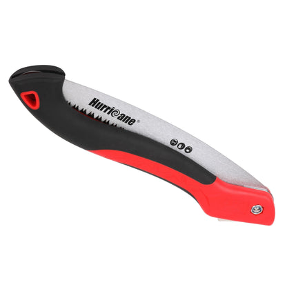 HURRICANE 10" Folding Hand Saw, SK5 Steel Blade with Triple-Cut Razor Teeth – Portable Foldable Pruning Saw for Tree Trimming, Camping, Bushcraft & Gardening, Non-Slip Ergonomic Handle