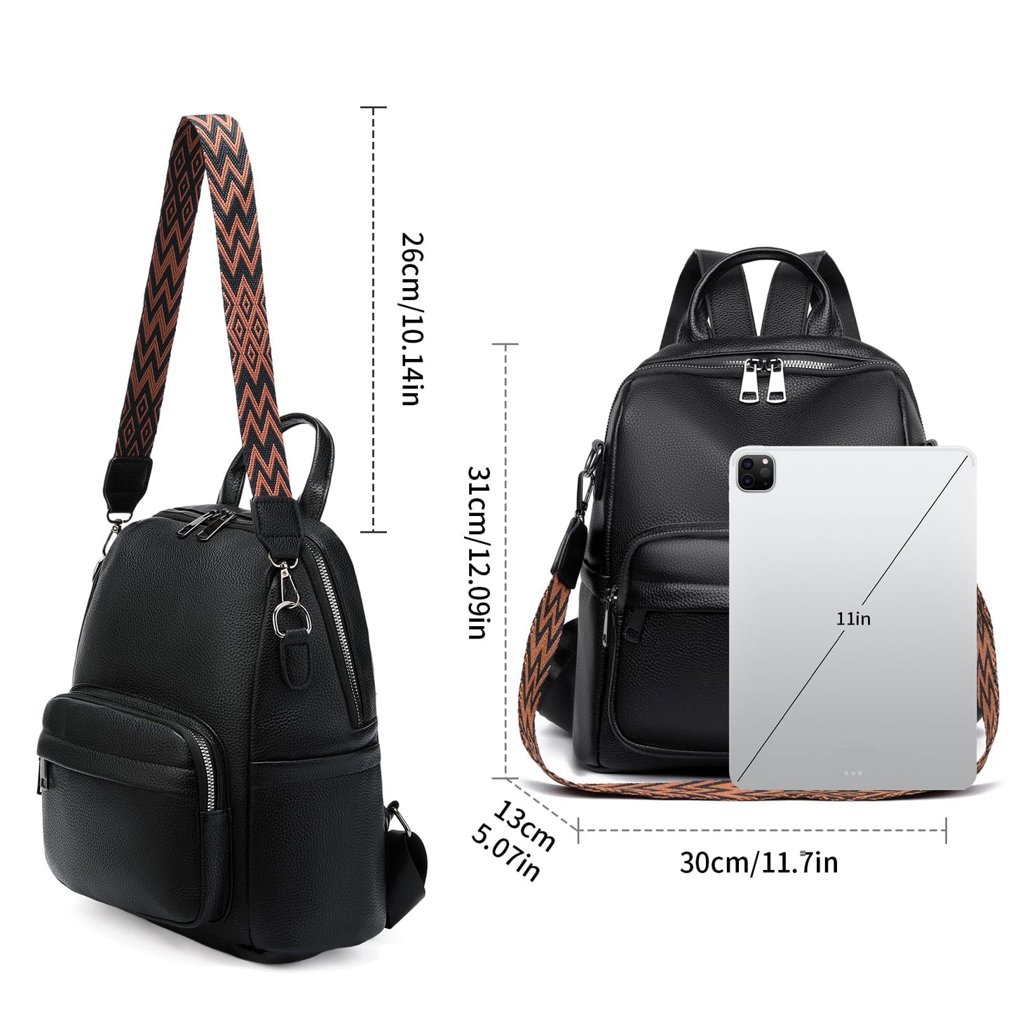GAEKEAO Mini Backpack for Women Fahsion Vegan Leather Backpack Lightweight Ladies Shoulder Bag Small Travel Purses Daily