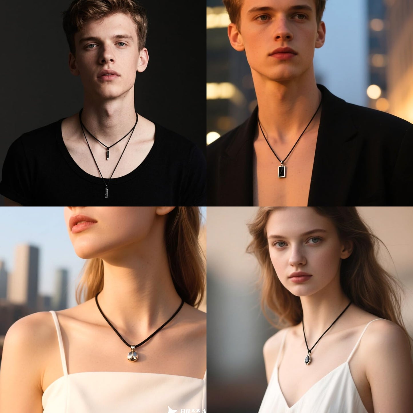 Bgfhna Black Leather Necklace Cord with Clasp Braided Wax Rope Chain for Men Women with Stainless Steel Clasp 2mm Leather Cord Necklace for Pendant
