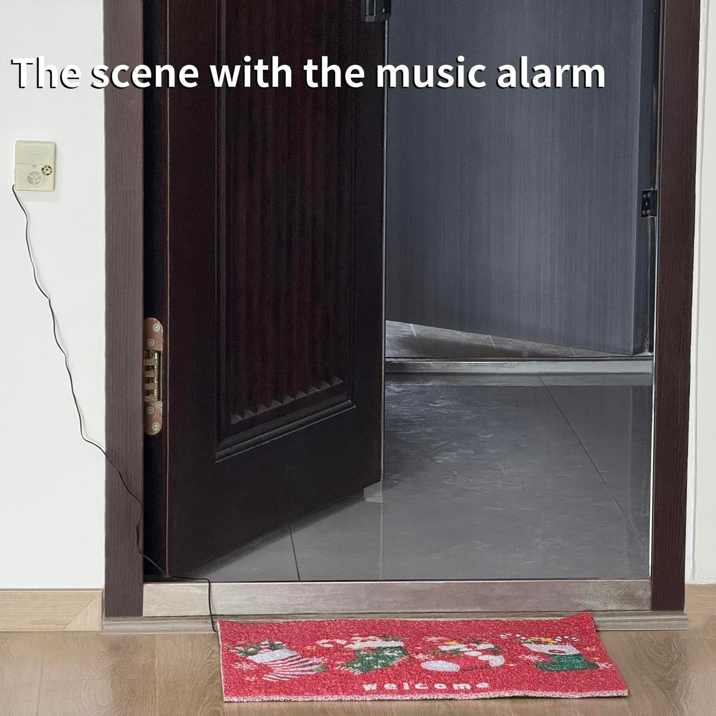 Christmas Musical Doormat with Sound Activation - Interactive Foot Sensor Holiday Decor, Durable Faux Leather, Indoor/Outdoor high Pile Handmade MATS - the Perfect Holiday Home Doormat