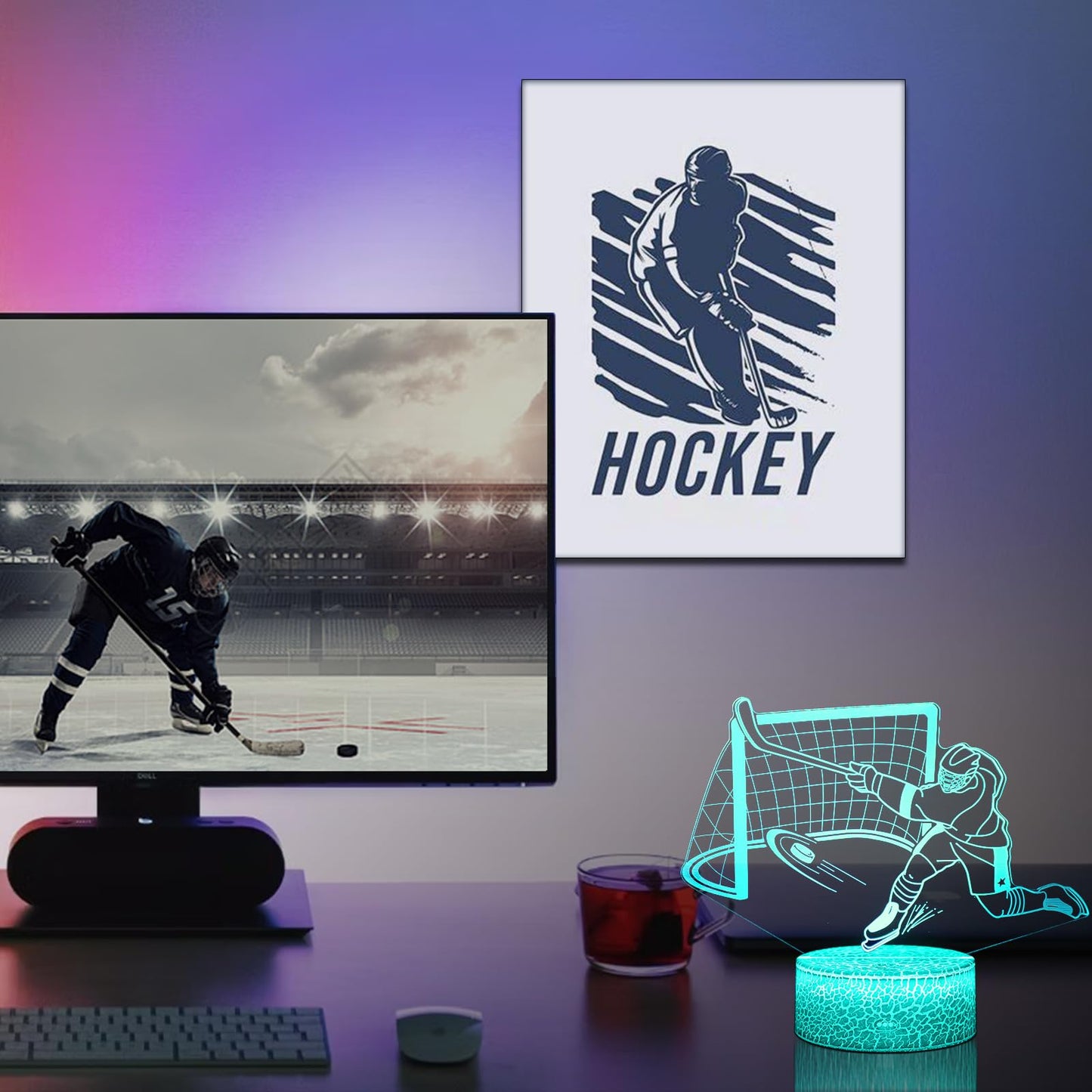 DAHEYMA Basketball 3D Illusion Lamp, Basketball Gifts for Boys Girls