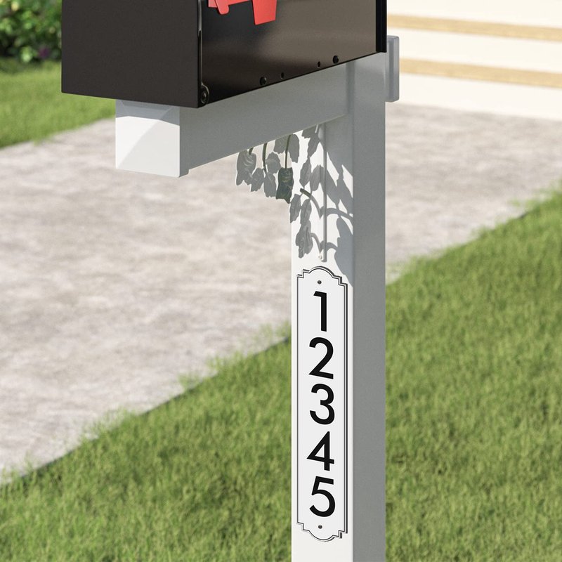 House Number, Address Plaque Outside Sign - Mailbox Numbers (18" x 3.5") Customized Sign for House, Store, Office, Outside, 911 Visibility Signage, Any Font (Vertical)