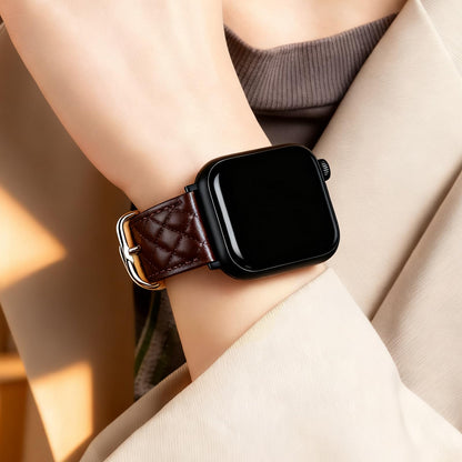 Women Genuine Lether Watch Band for Apple Watch, Dressy Soft Leather Watch Strap for Small Wrist, Compatible with Apple Watch Series 11 10 9 8 7 6 SE Ultra 3 2 1 38mm 40mm 41mm 42mm 44mm 45mm 46mm 49mm