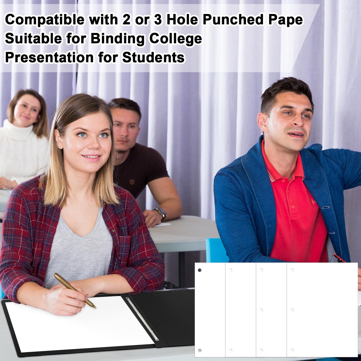 gisgfim 12 Pcs 11'' x 17'' Pressboard Report Cover 3" Capacity Metal Prong Paper Fastener with Compressor Presentation Binder Folder to Neatly Bind Reports Proposals Transcripts Document