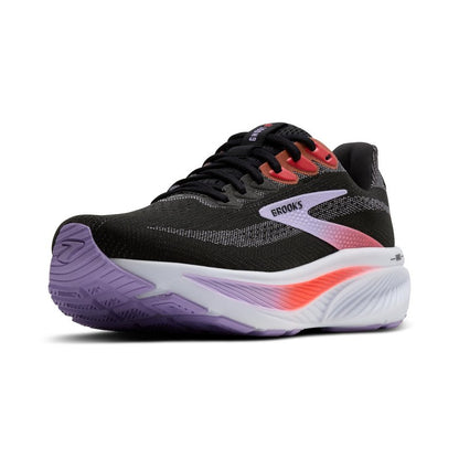 Brooks Women’s Ghost 17 Neutral Running Shoe - Black/Purple/Coral - 6.5 Medium