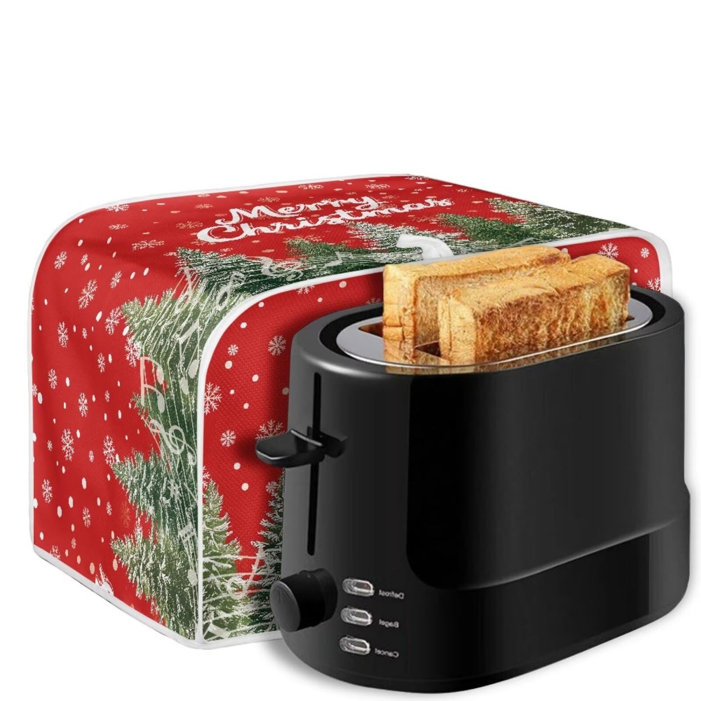 ASQVTIFE Christmas Tree Toaster Oven Cover for 4 Slice Christmas Kitchen Decor Christmas Tree Toaster Oven Cover Fits for Most Standard 4 Slice Toasters Kitchen Food Dust Covers