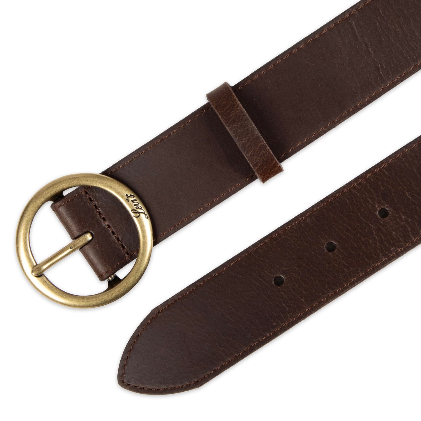 Levi's Women's Round Centerbar Sliding Loop Belt, Dark Brown, X-Large