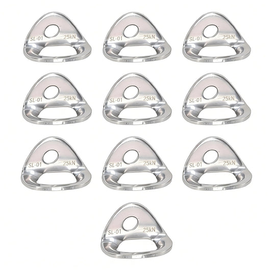 10Pack 25kN 316 Stainless Steel Climbing Bolt Hangers Professional Rock Climbing Anchors & Anchor Plate for Rappelling, Cave Exploration Aerial Work & Rescue, Heavy Duty Outdoor Climbing Gear