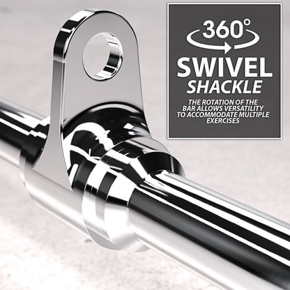 Synergee Pro-Style Lat Bar Cable Attachment. Universal Attachment for Cable Machines. Pull Down/Press Down Bar Accessory. Available Sizes 24”, 34” and 38”