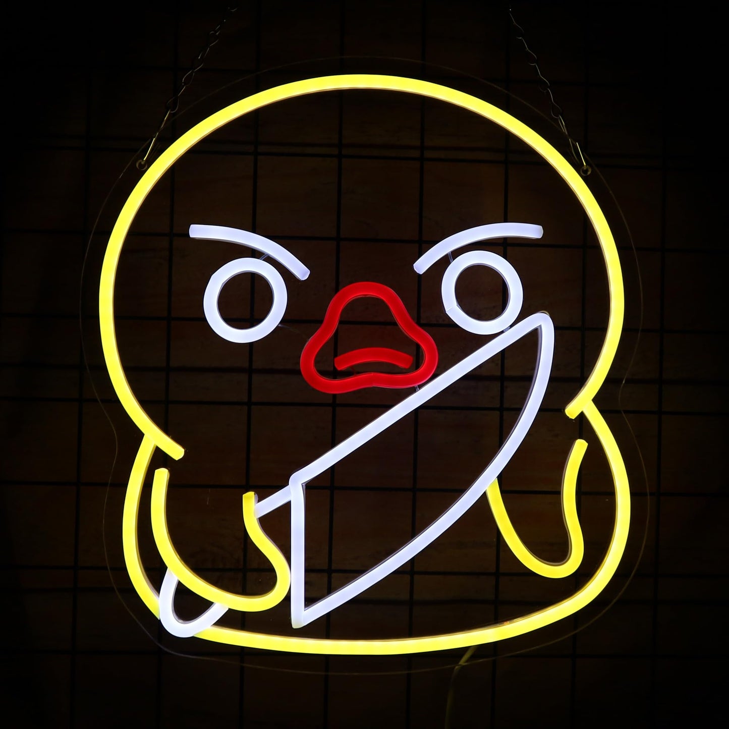 Duck Neon Sign with Knife Murder Duck Lamp Led Neon Light Up Sign for Wall Decor Game Room Men Cave Birthday Holiday Gift
