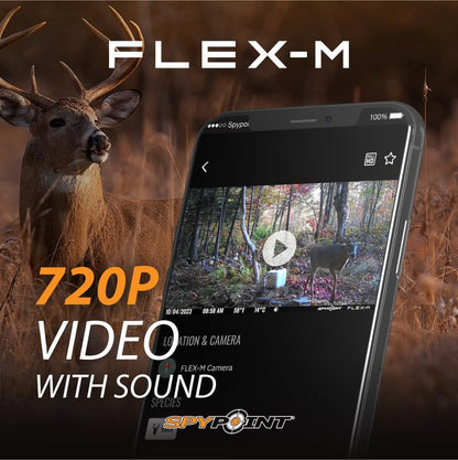 SPYPOINT Flex-M Cellular Trail Camera - Best Hunting Accessories, No WiFi Needed, Night Vision, Motion Activated, Dual-Sim LTE, IP65 Water-Resistant Game Camera, 28MP Photos, 720p Videos + Sound (4)