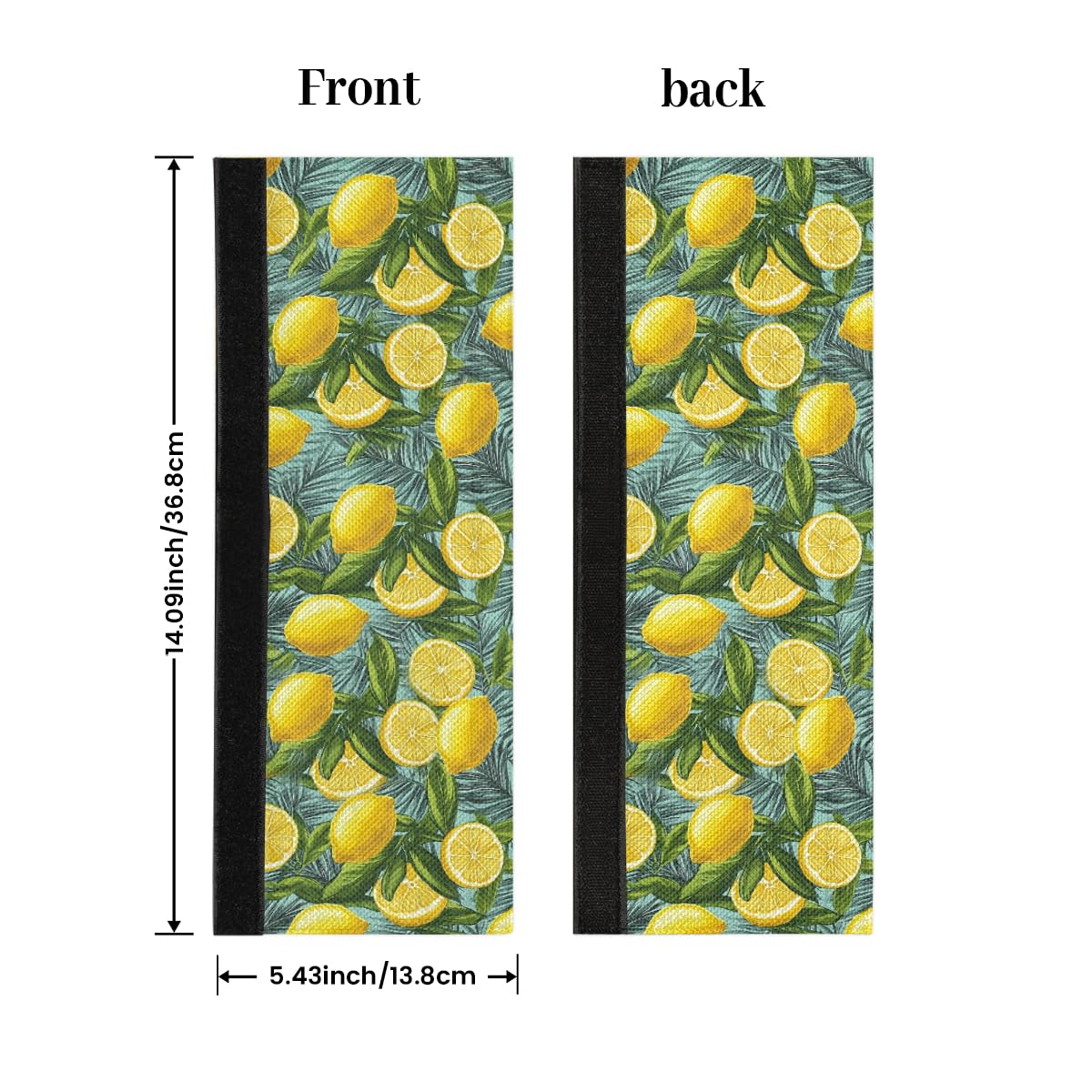 Pardick Refrigerator Door Handle Covers Set of 2, Lemon Flowers Fridge Handle Covers Appliance Handle Covers Protector for Microwave Oven Stove Dishwasher, Keep Your Kitchen Appliance Clean