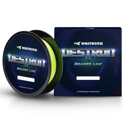 KastKing Destron Braided Fishing Line, Grass Green, 4 Stands, 20LB, 600Yds