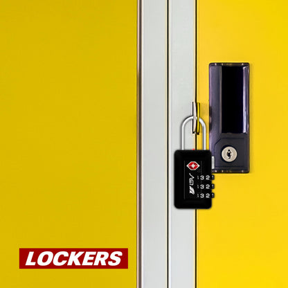 BV TSA Accepted Luggage Travel Lock, Set-Your-Own Combination Lock for School Gym Locker, Luggage Suitcase Baggage Locks, Filing Cabinets, Toolbox, Case (Black, 2 Pack)