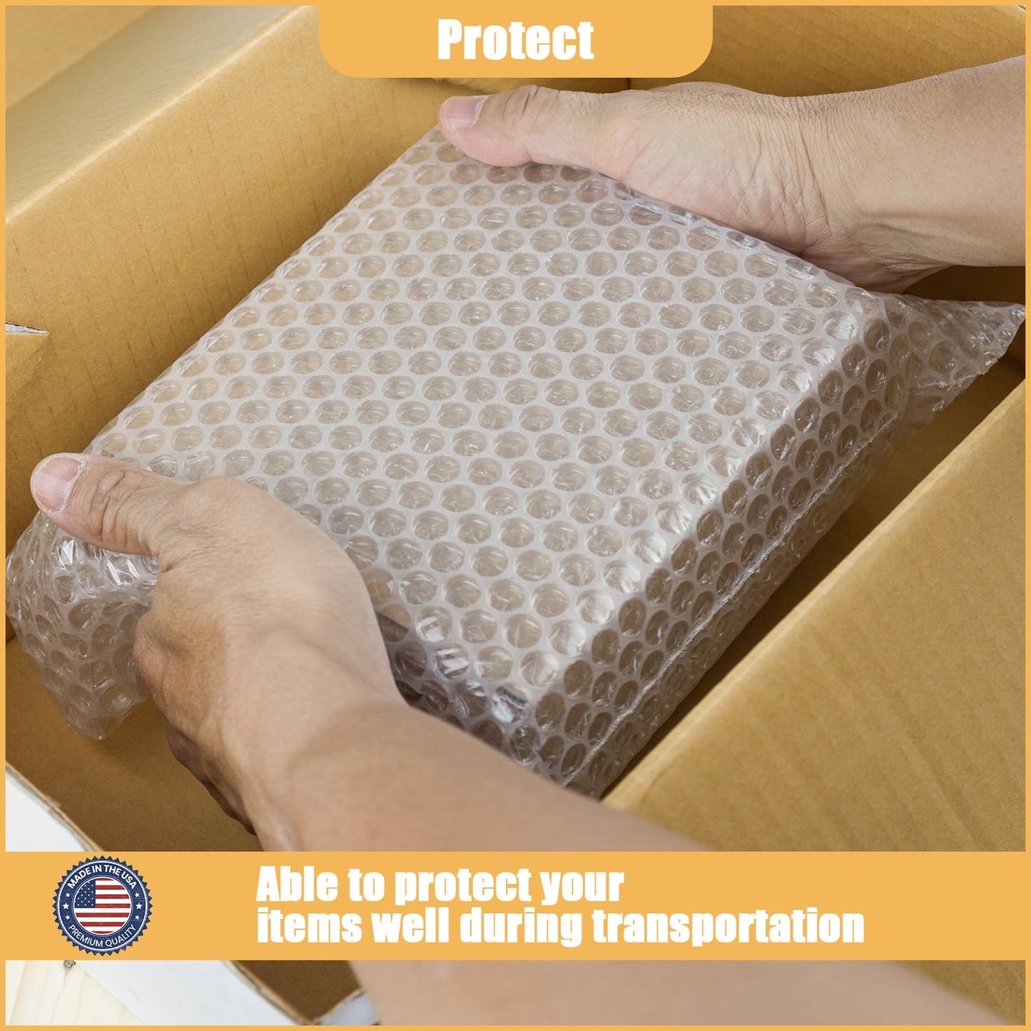 100 Pcs Bubble Pouches Wrap, 4" x 5.5" Self-Sealing Clear Bubble Bags, Double Thickened Wall Shockproof Pouch Wrap Bag for Moving and Storage, Shipping and Packing Supplies for Dishes Glasses Plates