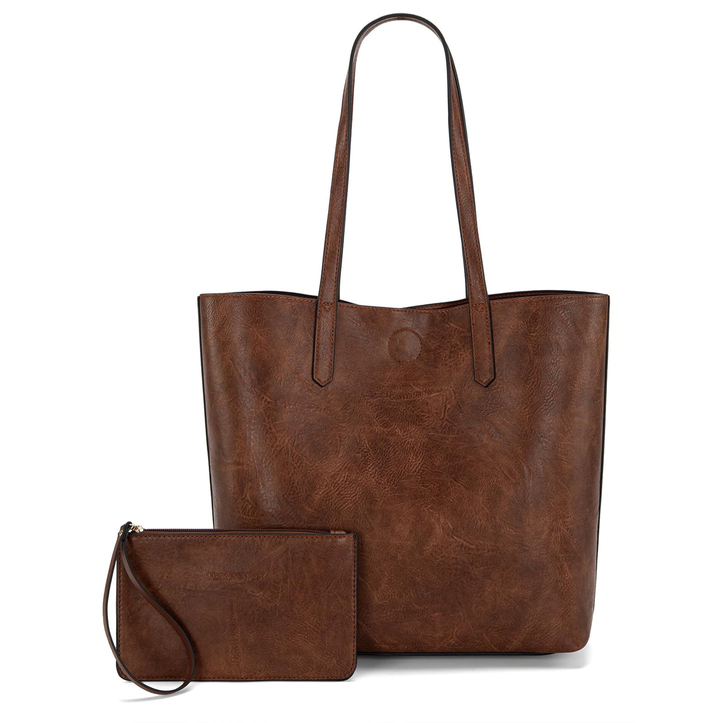 Montana West Tote Bag for Women Soft Hobo Purse Vegan Leather Work Shoulder Top Handle Handbag MWC-376DBR