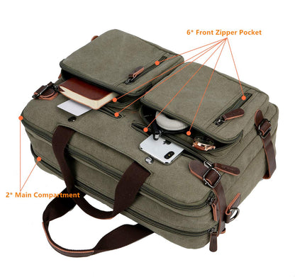 Baosha Convertible Briefcase Backpack 17 Inch Laptop Bag Case Business Briefcase HB-22 (Amy Green)