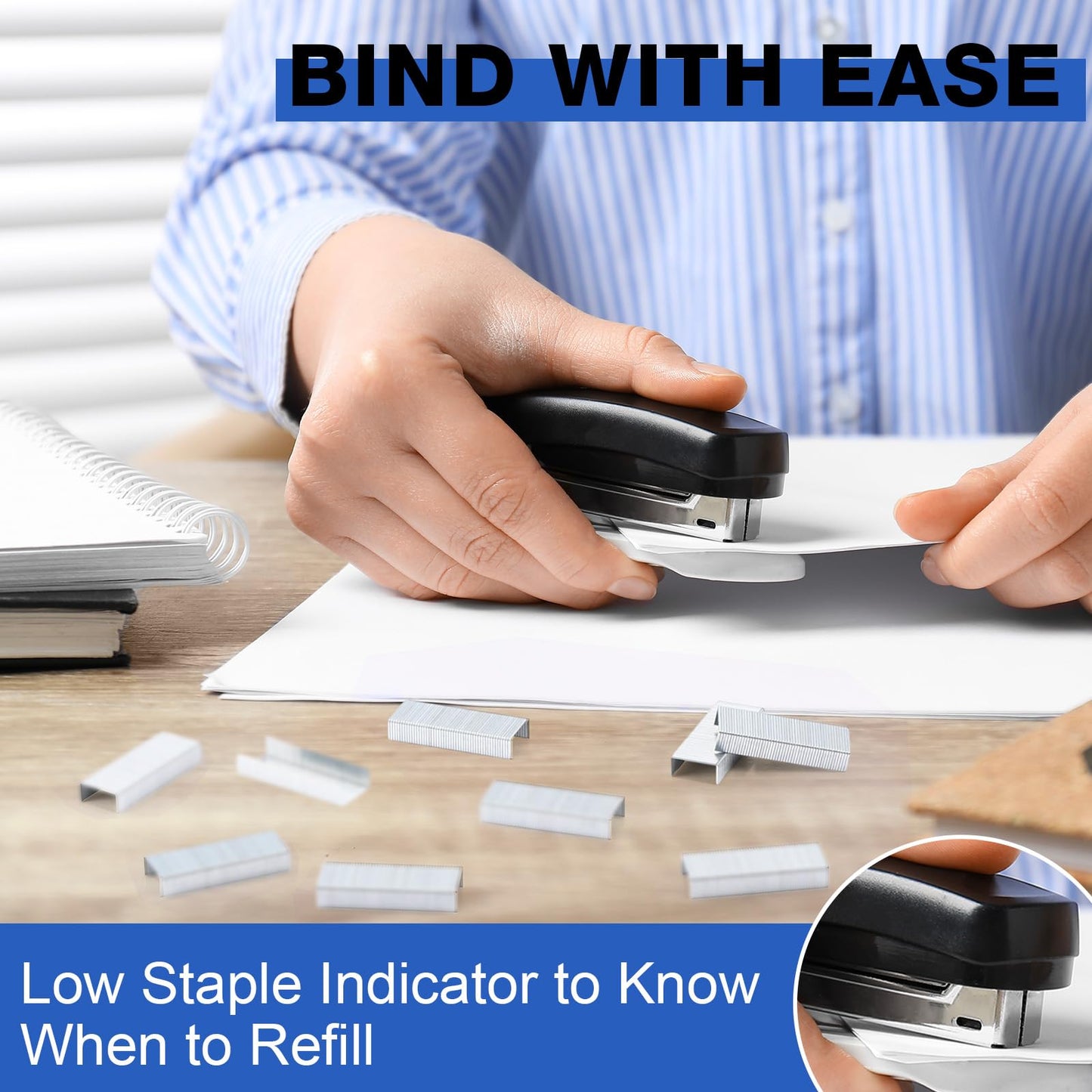 AmazingSpark 12 Pack Staplers for Desk with 12000 Staples Office Stapler Bulk 30 Sheet Capacity Metal Non-Slip Stapling Machine Heavy Duty for School Office