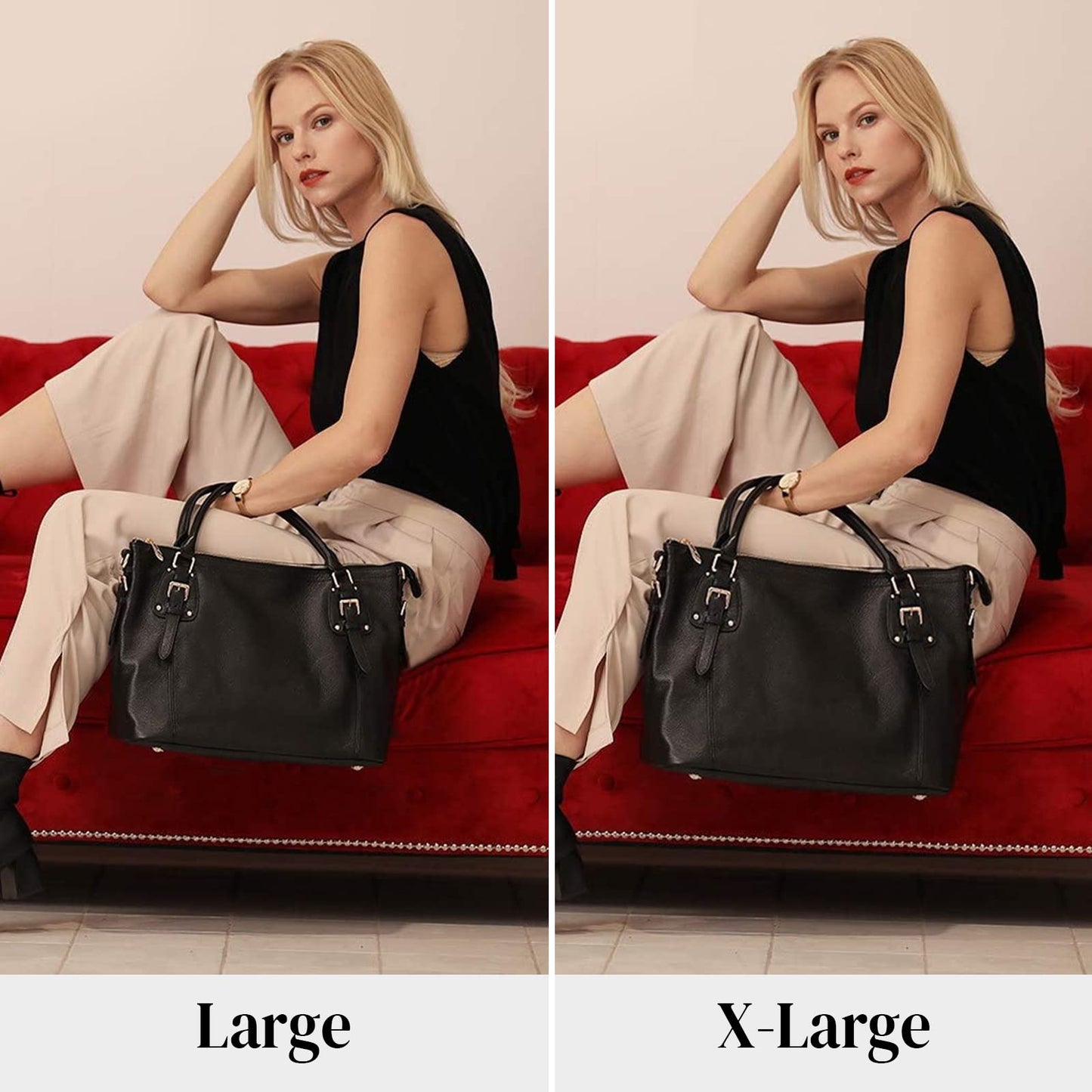Kattee Leather Handbags Tote Shoulder Bag for Woman Satchel Designer Purse Top Handles Crossbody Bag Large Capacity