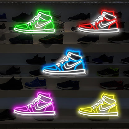 Sneaker Neon Sign Sports Shoe Neon Signs for Wall Dimmable LED Boys Neon Lights for Bedroom Man Cave Home Party Neon Bar Sign Shoes Light up Signs Wall Decor(Ice Bule)