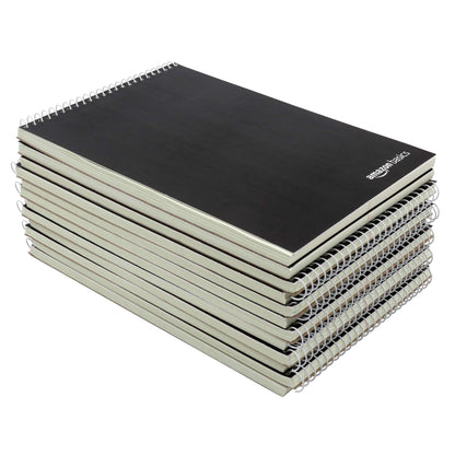 Amazon Basics Steno Notebooks, Gregg Rule, Green Paper for Notes, 80 Sheets, 6" x 9", 12-Pack