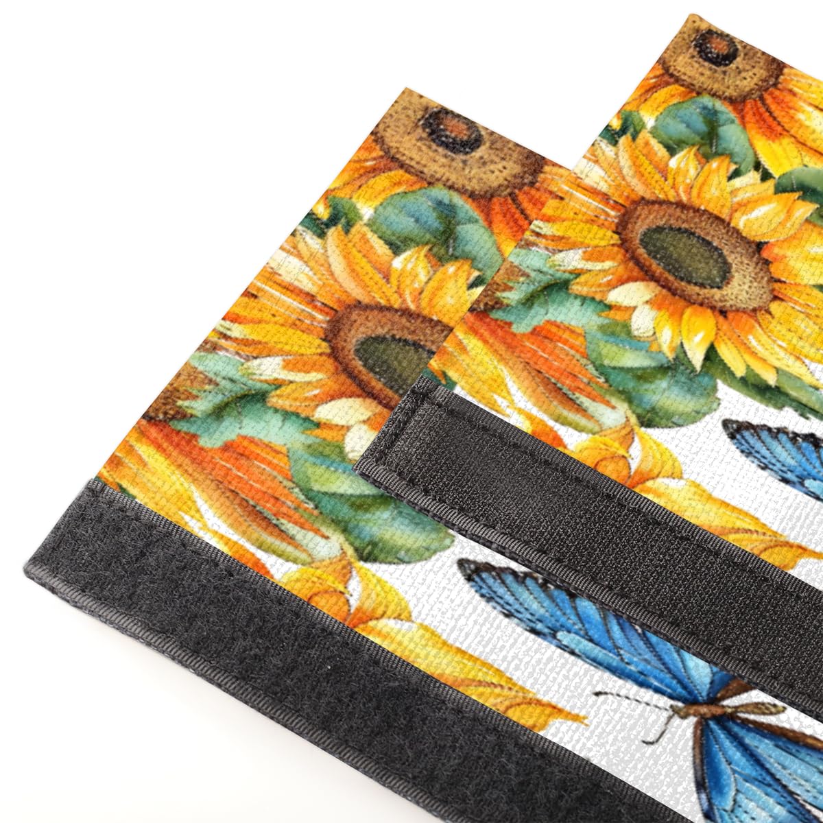 Pardick Refrigerator Door Handle Covers Set of 2, Butterflies Sunflowers Fridge Handle Covers Appliance Handle Covers Protector for Microwave Oven Stove Dishwasher, Keep Your Kitchen Appliance Clean