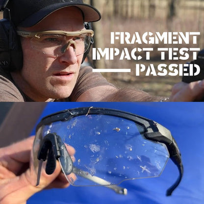 HTS HUNTERSKY S59 Smoke Grey Ballistic Tactical Shooting Glasses ANSI Z87+ Polarized Anti-Fog UV400 Eyewear for Airsoft Range Security and Outdoor Sports, for Men and Women