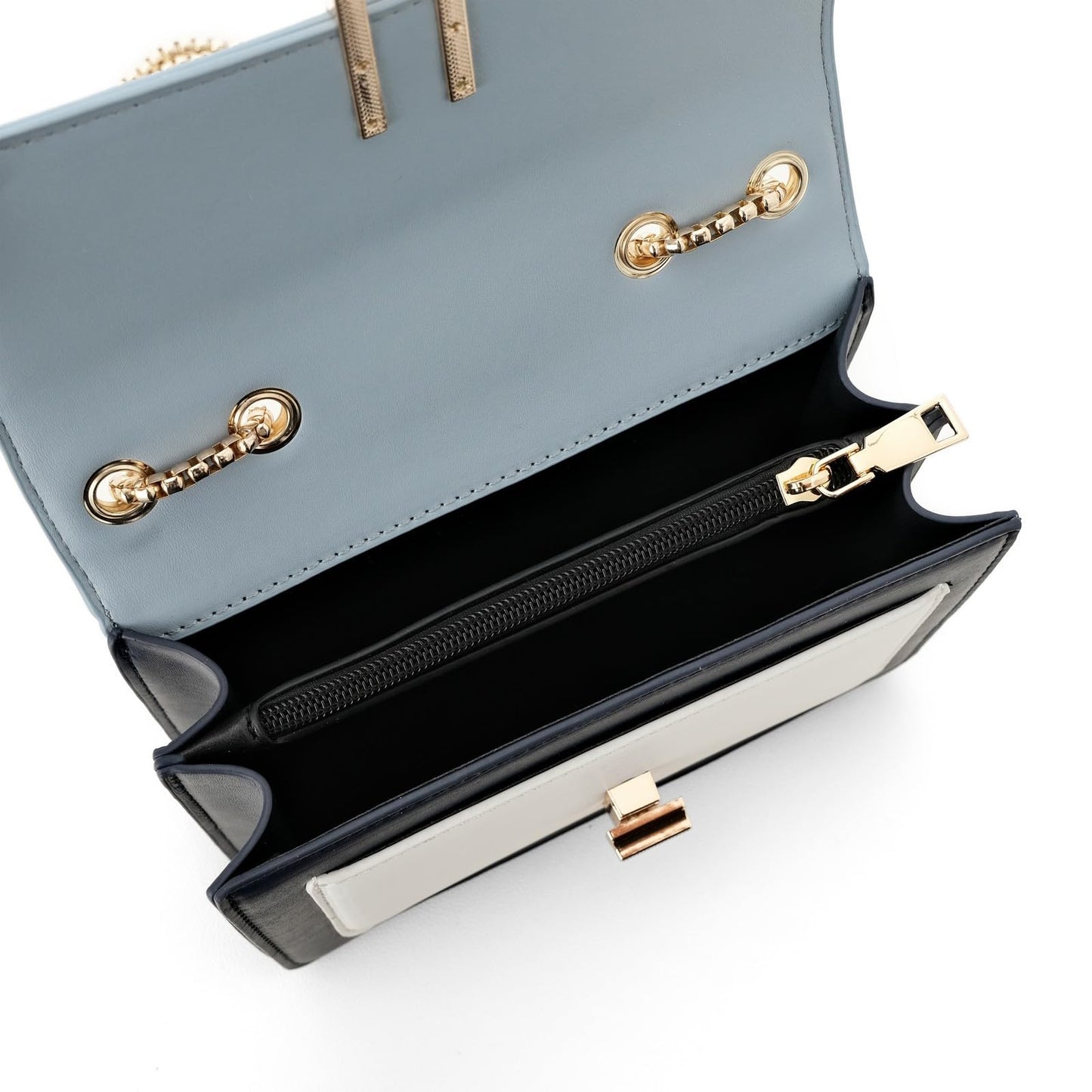 Crossbody Bags for Women Cute Faux Leather Trendy Cross Body Bag Purses for Women Small Multi Color Designer Handbags Womens Purse Satchel Chain Strap Ladies Shoulder Bag Blue White
