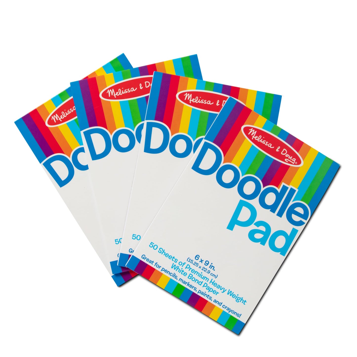 Melissa & Doug Drawing Paper Pad (6 x 9 inches) - 50 Sheets, 4-Pack Kids Drawing Paper, Coloring Pad for Kids