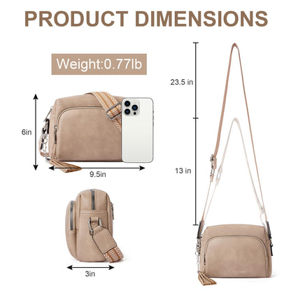 CLUCI Crossbody Bags for Women Trendy, Vegan Leather Shoulder Handbags，Purses for Women with Adjustable Wide Strap
