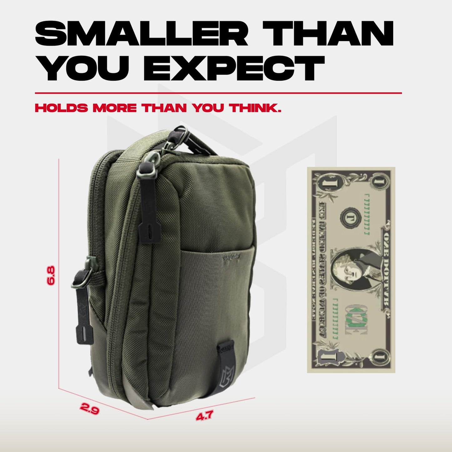 Magnetic Bag Company - Green Crossbody Bag Sling Chest Bag for Men and Women | Magnetic Gym Bags For Travel, Work, and Sports