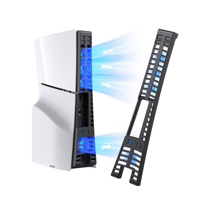 KIWIHOME Cooling Fan for PS5 Slim, Efficient Cooler with Auto On/Off, Adjustable Speed, Quiet Cooling with USB3.0 Port, Four Fan Cooling System with LED Light, Not for PS5 2020/Pro