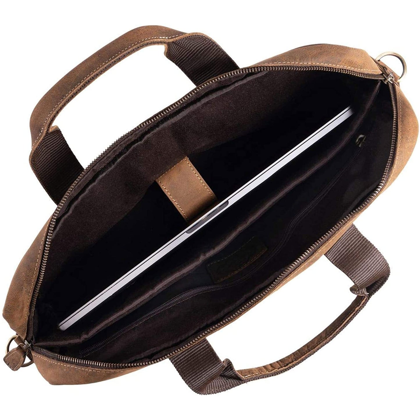 Leather briefcase 18 Inch Laptop Messenger Bags for Men and Women Best Office briefcase Satchel Bag