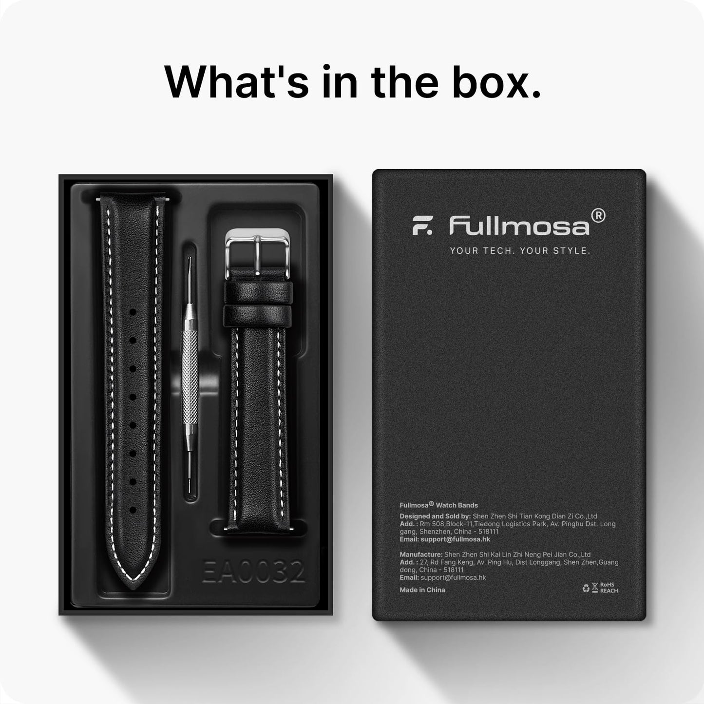 Fullmosa Watch Band, Quick Release Leather Watch Strap Compatible with Samsung Galaxy Garmin for Men Women, Replacement Bands Width 12mm 14mm 16mm 18mm 19mm 20mm 21mm 22mm 24mm