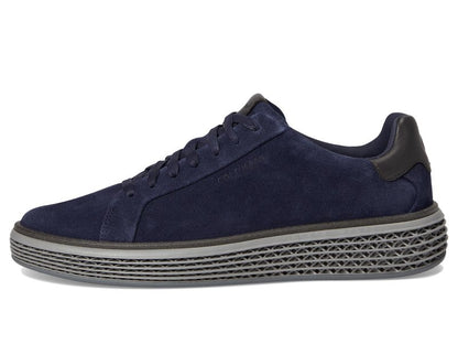 Cole Haan Men's Grandpro Court Skyweave Sneaker, Midnight Moon Suede/Raven, 13-W US