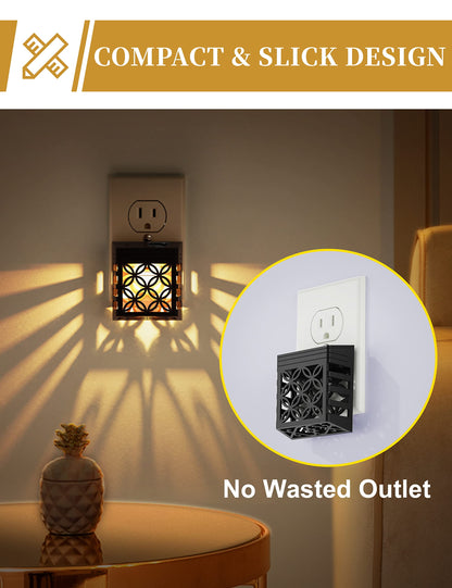Night Light, Nights Lights Plug Into Wall [2 Pack], Plug in Night-Light, Nightlight, Dusk to Dawn Sensor, Adjustable Brightness Nightlights for Bathroom, Hallway, Stairway, Soft White