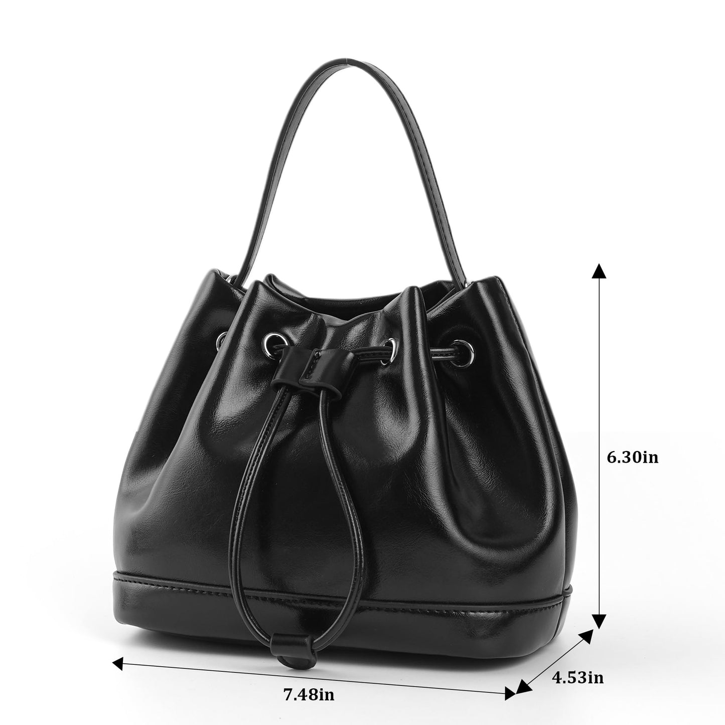 Kiss Sea Shoulder Bag for Women, Purses Bucket Bag Drawstring Crossbody Purse with Adjustable Shoulder Straps