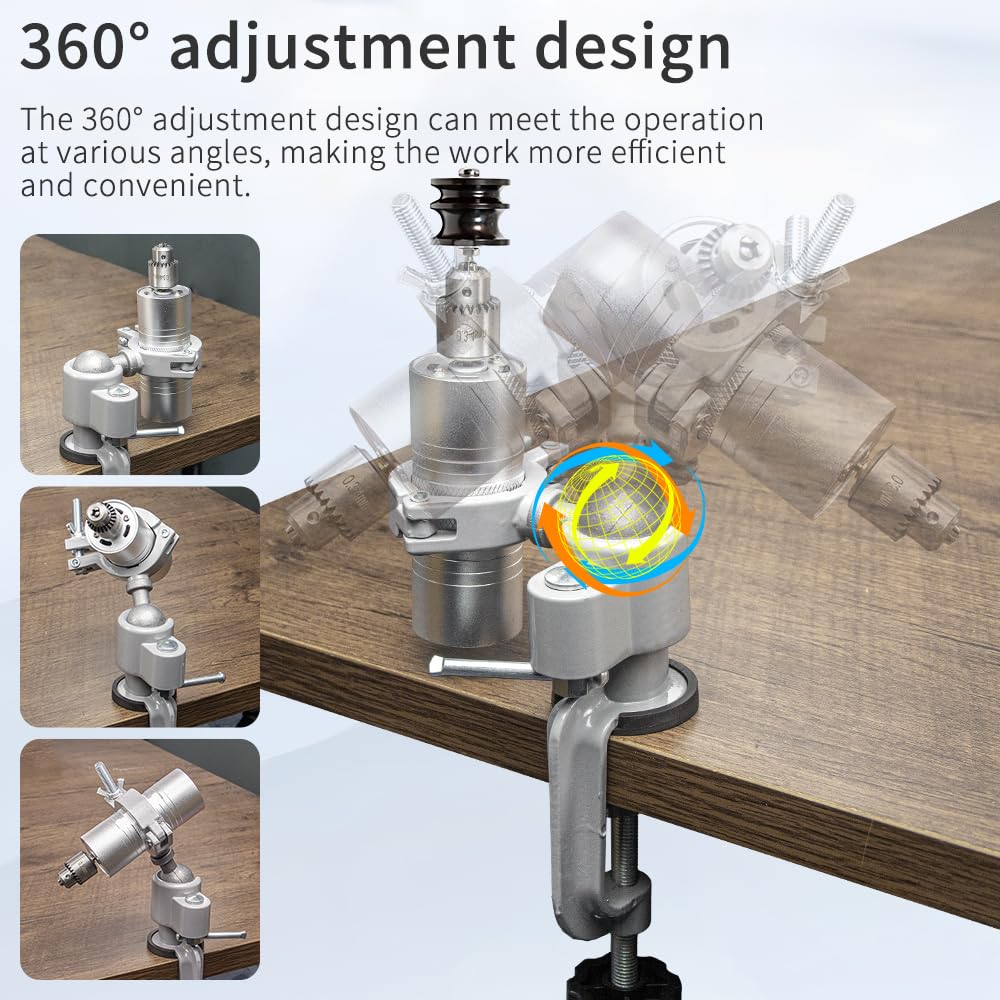 BAUSATZ Leather Polishing Machine, Leather Edge Burnishing Machine, Electric Leather Edge Burnisher Polisher Tool 10pcs Leather Burnisher Bits, Adjustable Speed (0-24000RPM) Polishing Grinding Machine
