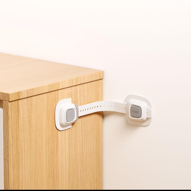 NestGuard No Drill Furniture Anchor, Adjustable Strap, 4 Pack