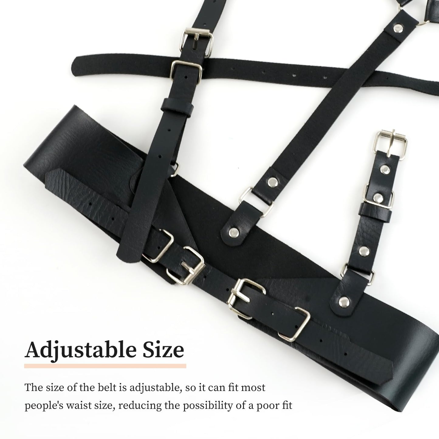 Plus Size Harness Belts for Woman, Black Waist Belt Women Leather Harness Women Goth Belts Gothic Accessories for Woman, Wide Black Womens Fashion Rave Belt Gothic Top Halloween Leather Top Vest