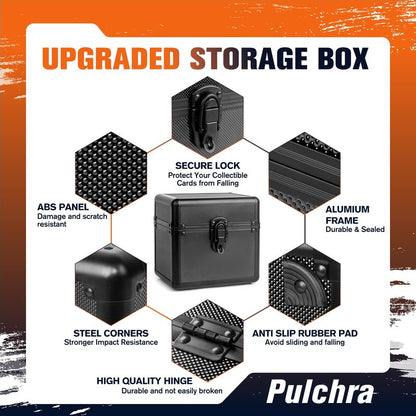 Pulchra Graded Card Storage Box, Top Loaders Case, Sports Trading Box, Slab PSA MTG CSG SGC Magnetic Holder, Carrying Collector Storage Boxes